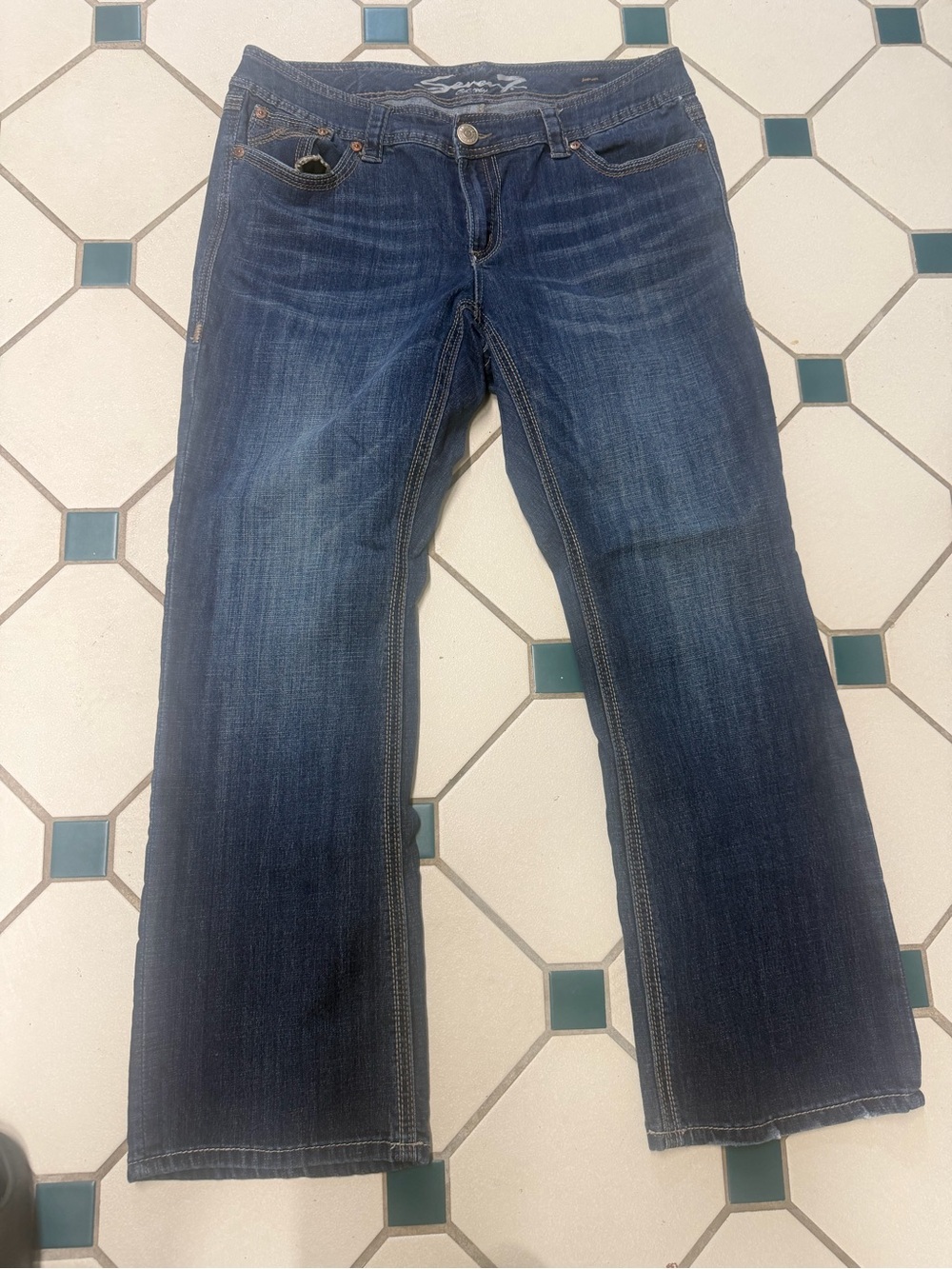 Seven7 Women's Dark Indigo Boot Cut Jeans